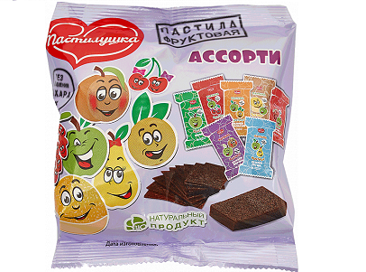 Пастила Пастилушка фруктовая ассорти 200г Фруктони