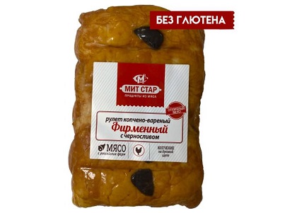 Рулет Фирменный с черносливом из мяса птицы к/в Мит Стар
