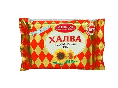 Халва подсолнечная с ядром подсолн. 350г Азовская КФ