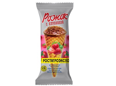 Десерт тв. РостАгроЭкспорт Клубника ваф.рожок 10% 35г