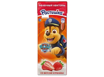 Коктейль Растишка 2% 210г клубника