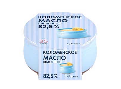 Масло Коломенское сливочное 82,5% 170г керамика