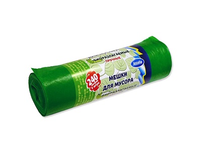 Мешки Antella д/мусора LDPE 40мк био 5*240л  25334