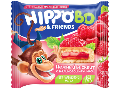 Пирожное HIPPOBO малина 32г