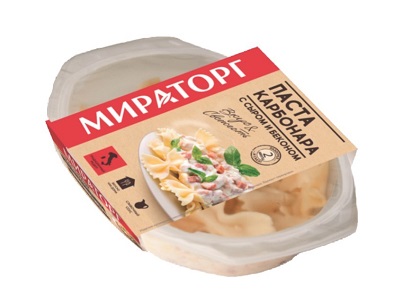 Паста Карбонара с сыром и беконом охл. 260г Мираторг