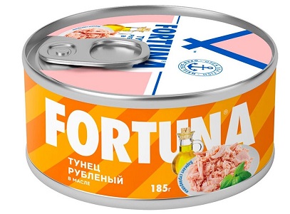 Тунец Фортуна рубленый в масле 185г