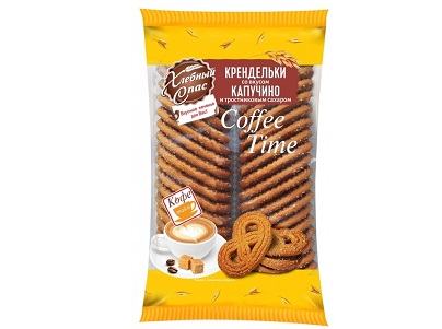 Печенье Крендельки Coffee Time с капучино и тростниковым сах. 320г