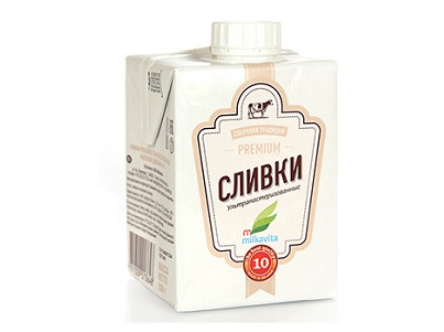 Сливки Милкавита 10% 0,5л