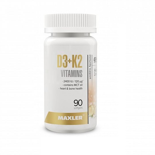 Витамины Maxler Vitamin D3 + K2 90 softgels