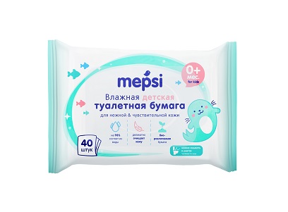 Бумага/т влажная Mepsi 40шт