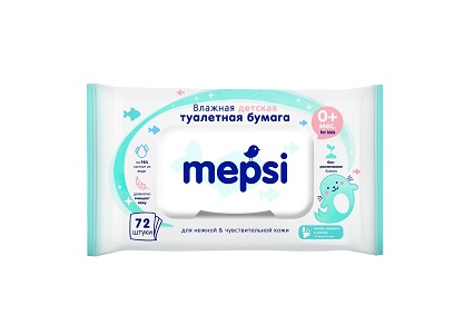 Бумага/т влажная Mepsi 72шт