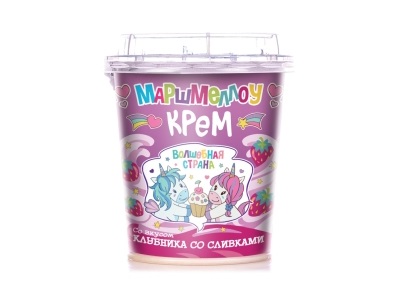 Маршмеллоу крем Волшебная Страна клубника со сливками 200г