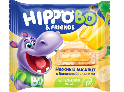 Пирожное HIPPOBO с бан. начинкой 32г