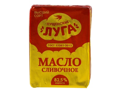Масло слив. Пущенские Луга  82,5%  180г