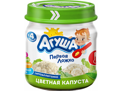 Пюре Агуша цв.капуста 80г