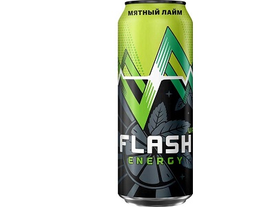 Напиток Flash Up Energy Мятный лайм б/а  0,5л ж/б