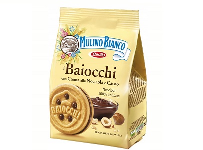 Печенье Barilla Baiocchi с какао-ореховым кремом 260г