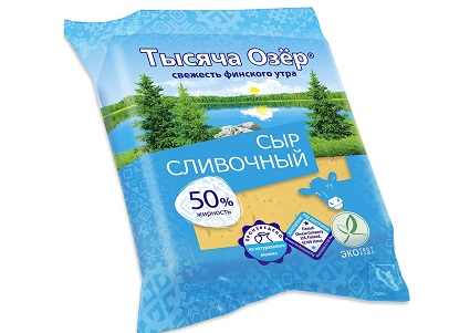 Сыр Сливочный Тысяча Озер 50% 200г БЗМЖ