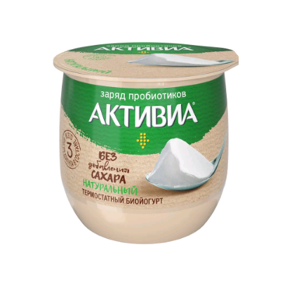 Биойогурт Активиа термостат. 3,5% 160г натуральный БЗМЖ
