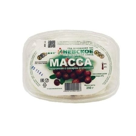 Масса тв. 8% 250г клюква Приневское