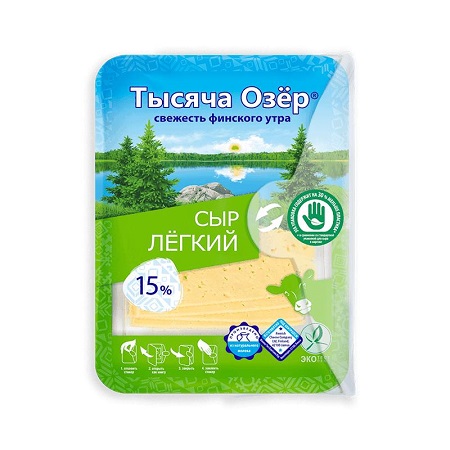 Сыр Тысяча Озер Легкий 30% 200г БЗМЖ