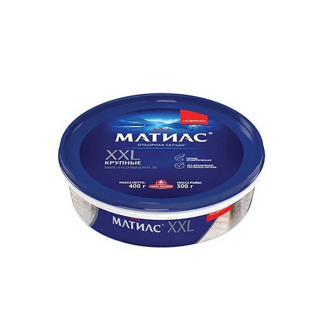 Сельдь Санта Бремор Матиас XXL отбор. фмле-кус. 400г