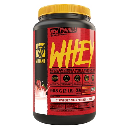 Протеин Mutant Whey 908г вкус клубничный крем
