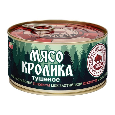 Мясо Кролика туш. 325г ж/б Балтийский Деликатес