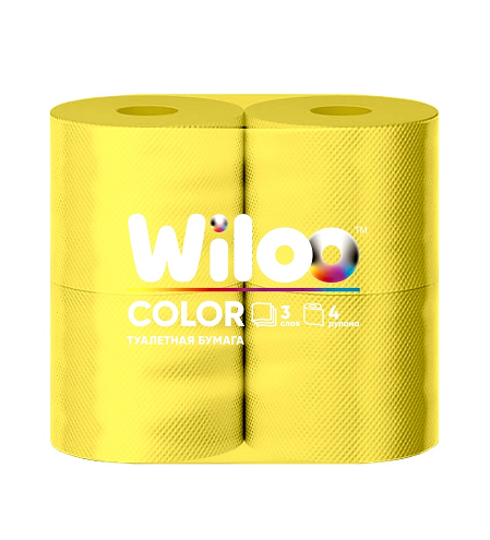 Бумага/т Wiloo желтая 3сл 4шт
