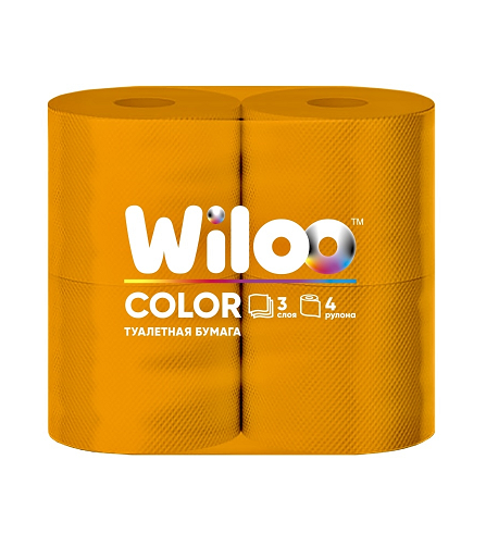 Бумага/т Wiloo оранжевая 3сл 4шт