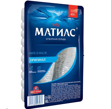 Сельдь Санта Бремор Матиас оригин. 400г