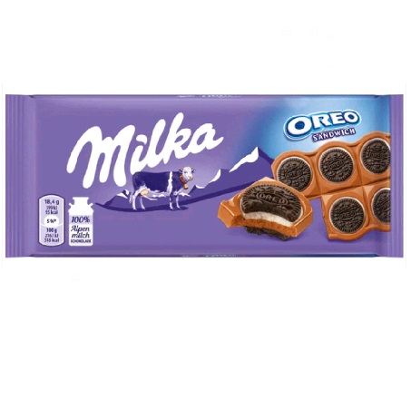 Шоколад Milka молочный с печеньем OREO Сэндвич 92г