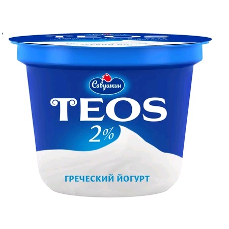 Йогурт Савушкин Греческий TEOS 2% 250г натур. БЗМЖ