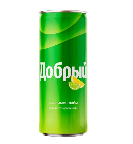 Напиток Добрый лимон/лайм 0,33л ж/б