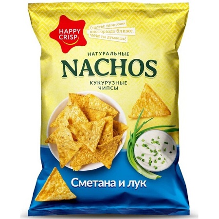 Чипсы NACHOS кукурузные сметана/лук 75г
