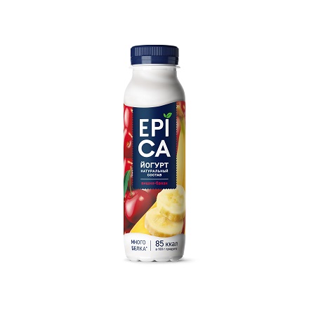 Йогурт EPICA пит. 2,5% 260г вишня/банан  БЗМЖ