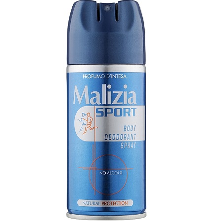 Дезодорант MALIZIA Sport no alcohol 150мл спрей