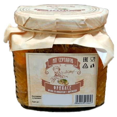 Фрикасе кролик с картофелем 350г ст/б Сертаков