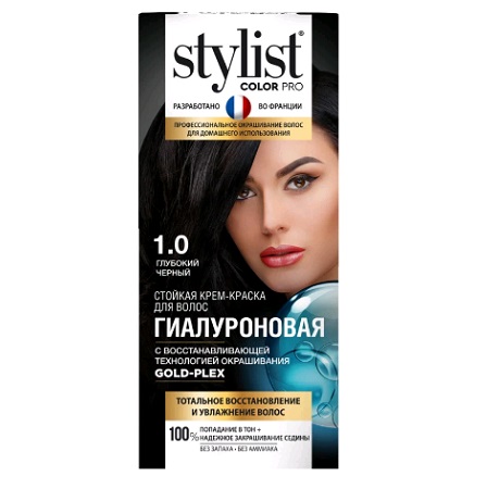 Краска д/волос STYLIST COLOR PRO 1.0 Глубокий чёрный