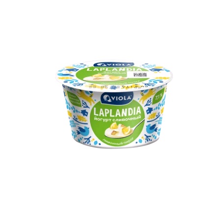 Йогурт Виола Лапландия Сливочный 7,2% 180г лимонный пирог