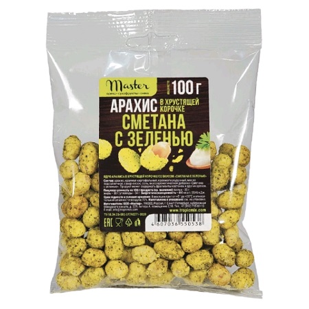 Арахис Мастер вкус сметана и зелень 100г