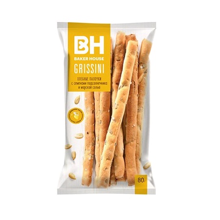 Хлебные палочки BH Grissini семена подсолнечника  80г