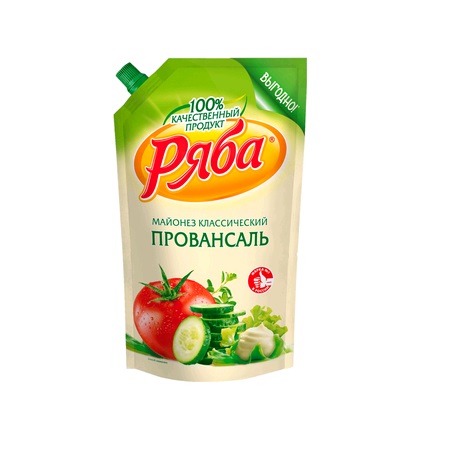 Майонез Ряба Классический провансаль 50,5% 192г с доз.