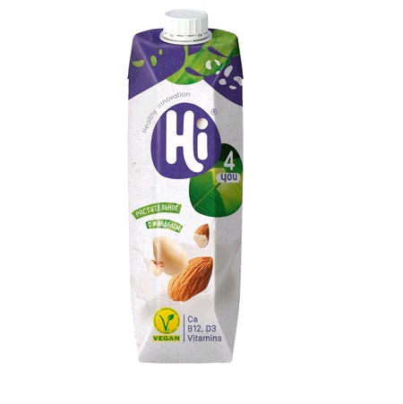 Напиток Соевый H iBARISTA миндаль/кальций/вит.1,8% 1л тетра-пак