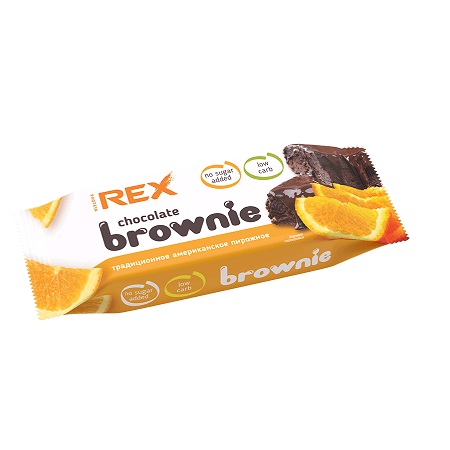 Пирожное Rex  протеиновое Брауни банан/коллаген 50г