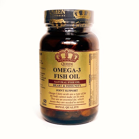Витамины Queen Vitamins Omega 3 рыбий жир 60капс