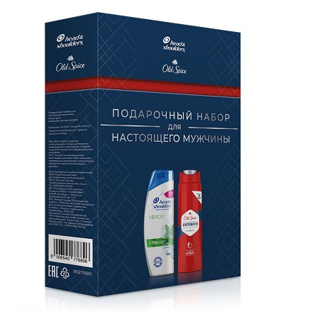 Набор подарочный Head&Shoulders шампунь 400 мл + гель для душа Олд Спайс 250мл