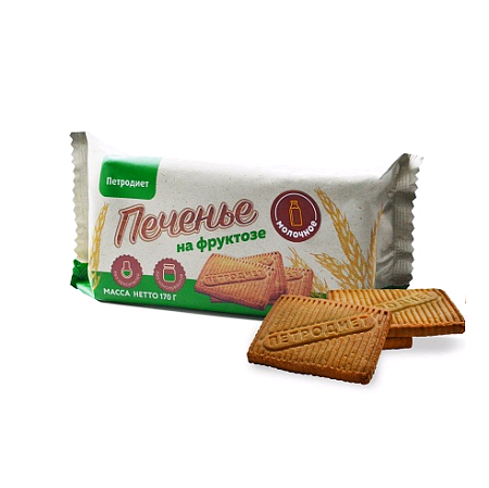 Печенье ПетроДиет молочное на фруктозе 170г