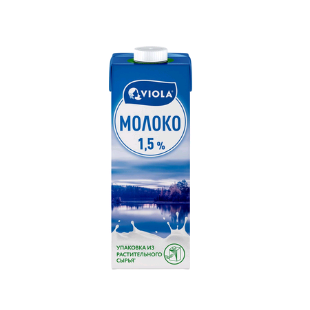 Молоко Виола UHT 1,5% 1кг БЗМЖ