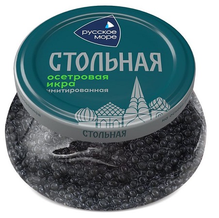 Икра Стольная осетровая имитированная 230г  Рус.Море
